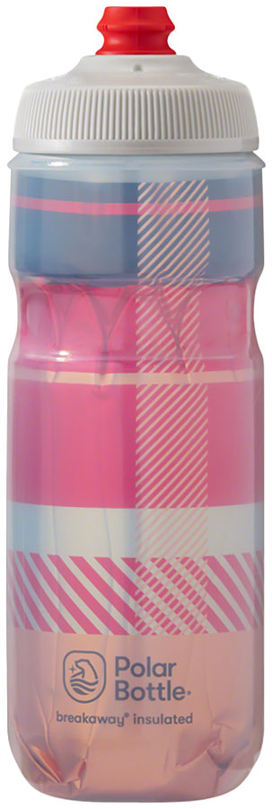 Polar Breakaway Insulated Tartan Water Bottle - Red/Orange 20oz