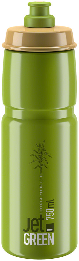 Elite SRL Jet Water Bottle - 750ml Green Olive White Logo
