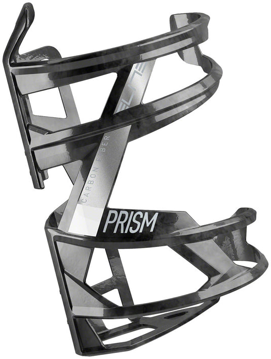 Elite SRL Prism Side-Entry Water Bottle Cage - Right Carbon Glossy White Graphic