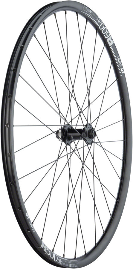 Load image into Gallery viewer, Quality Wheels 105/DT R500 Disc Front Wheel - 700 12 x 100mm Center-Lock BLK
