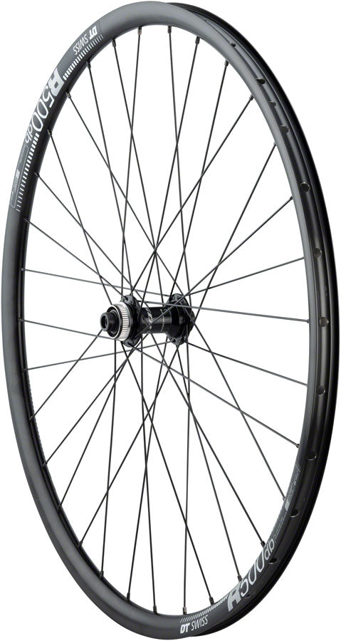 Load image into Gallery viewer, Quality Wheels 105/DT R500 Disc Front Wheel - 700 12 x 100mm Center-Lock BLK
