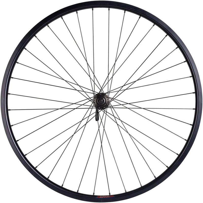 Load image into Gallery viewer, Quality Wheels Value HD Series Disc Front Wheel - 700 QR x 100mm Center-Lock BLK
