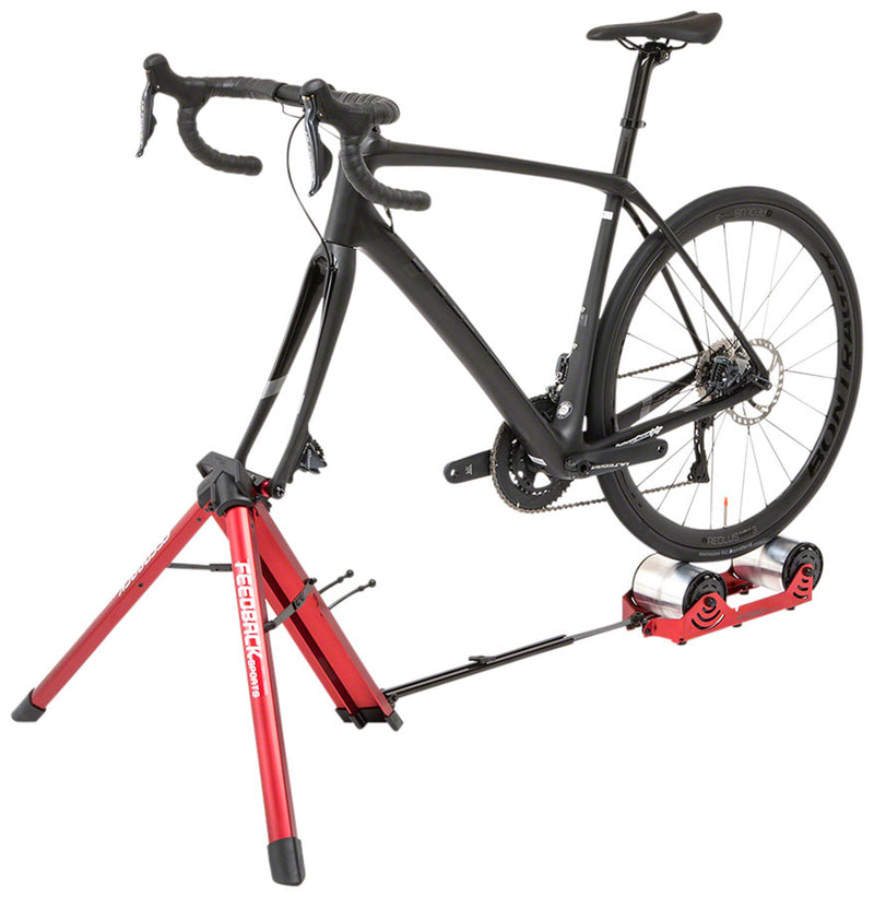Load image into Gallery viewer, Feedback Sports Omnium Over-Drive Rear Wheel Trainer - Fork Mount Progressive Resistance Red
