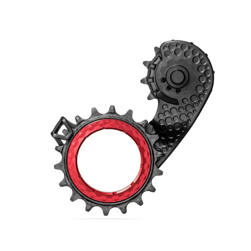 Absolute Black Carbon-Ceramic Hollow Cage SRAM AXS - Red