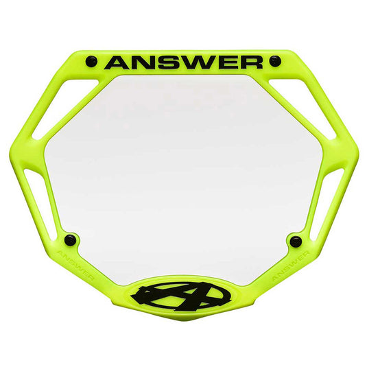 AnswerBMX 3D Number Plate Mini Flo Yellow