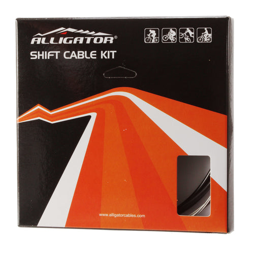 Alligator Reliable Shift Cable/Casing Set Rear Only - Blk
