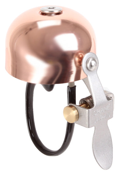 Crane Bell Co. E-Ne SBR Bicycle Bell w/ Drop Bar Mount - Copper - aFrame  Distribution B2B