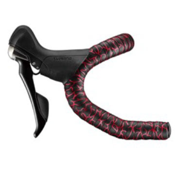 Ciclovation Leather Touch Handlebar Tape Magma Blk/Flame Red