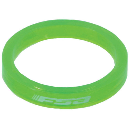 FSA PolyCarb Headset Spacer 1-1/8"x5mm Green 10/Count