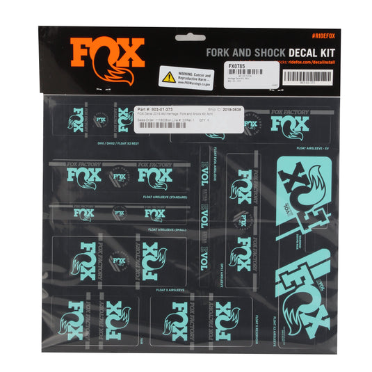 Fox Shox Heritage Decal Kit Mint