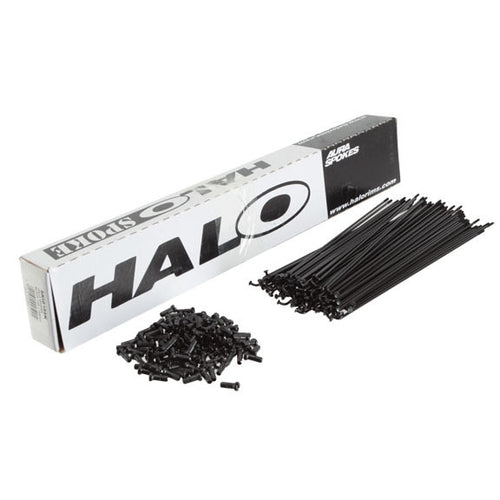 Halo Aura 14g Spoke Black 188mm 100/Count