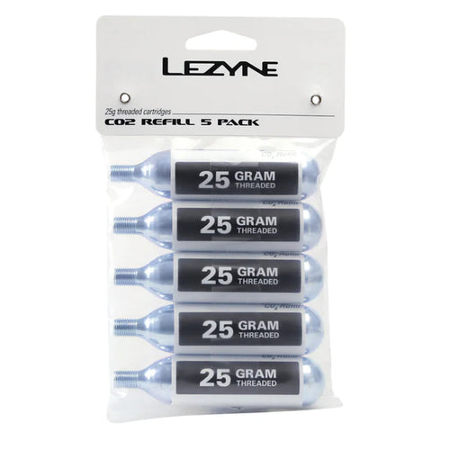 Lezyne 25g Threaded CO2 Cartridges 5/Count