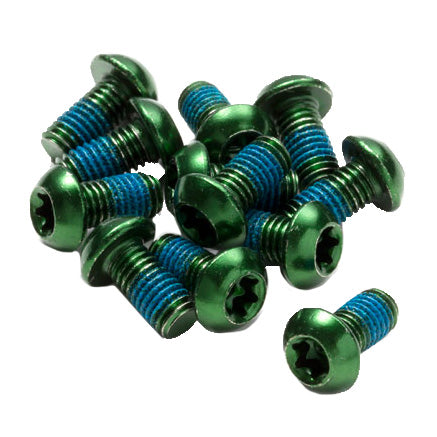 Reverse Disc Rotor Bolts M5x10 12/Pack - Green