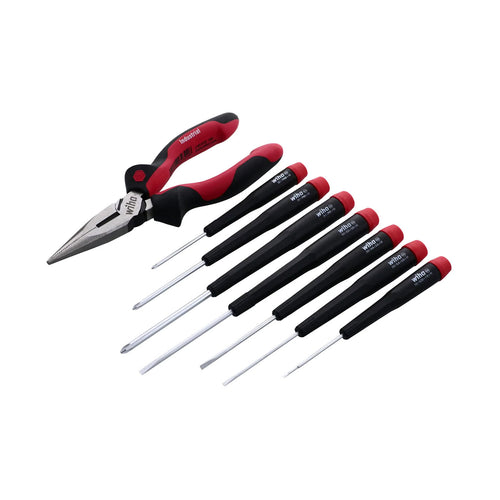 Wiha Tool Precision Slotted/Phillips Screwdrivers/Pliers 8/Set