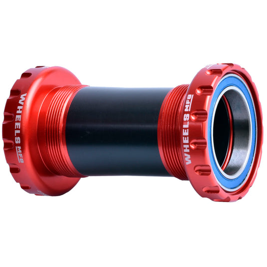 Wheels Manufacturing BSA 30 Bottom Bracket - English BSA Frame Interface ABEC-3 Bearings For 30mm Spindle Red