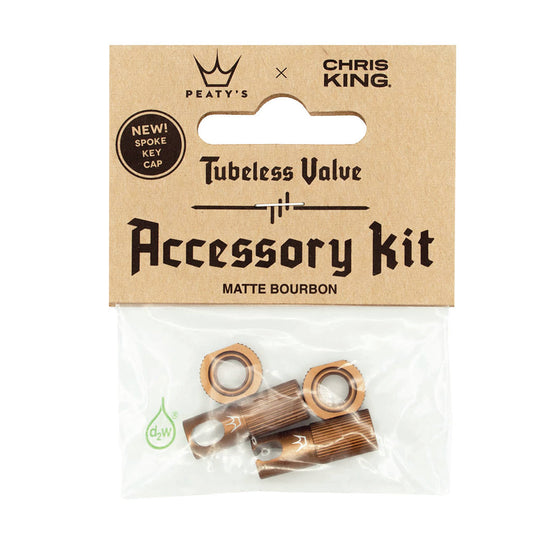 Peatys Tubeless Valve Accessory Kit Bourbon