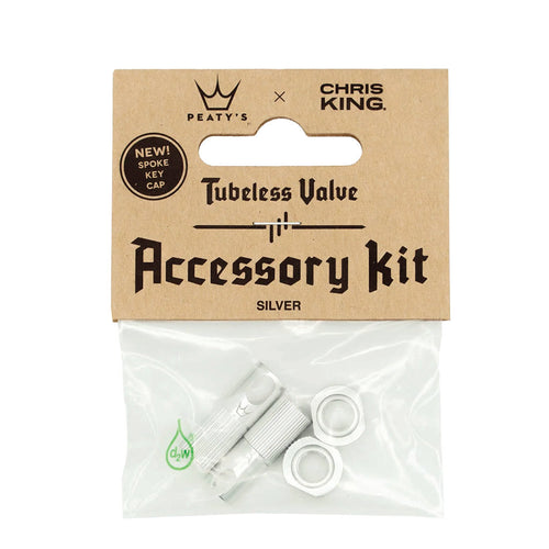 Peatys Tubeless Valve Accessory Kit Silver